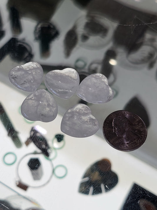 Clear Quartz Heart Worry Stone