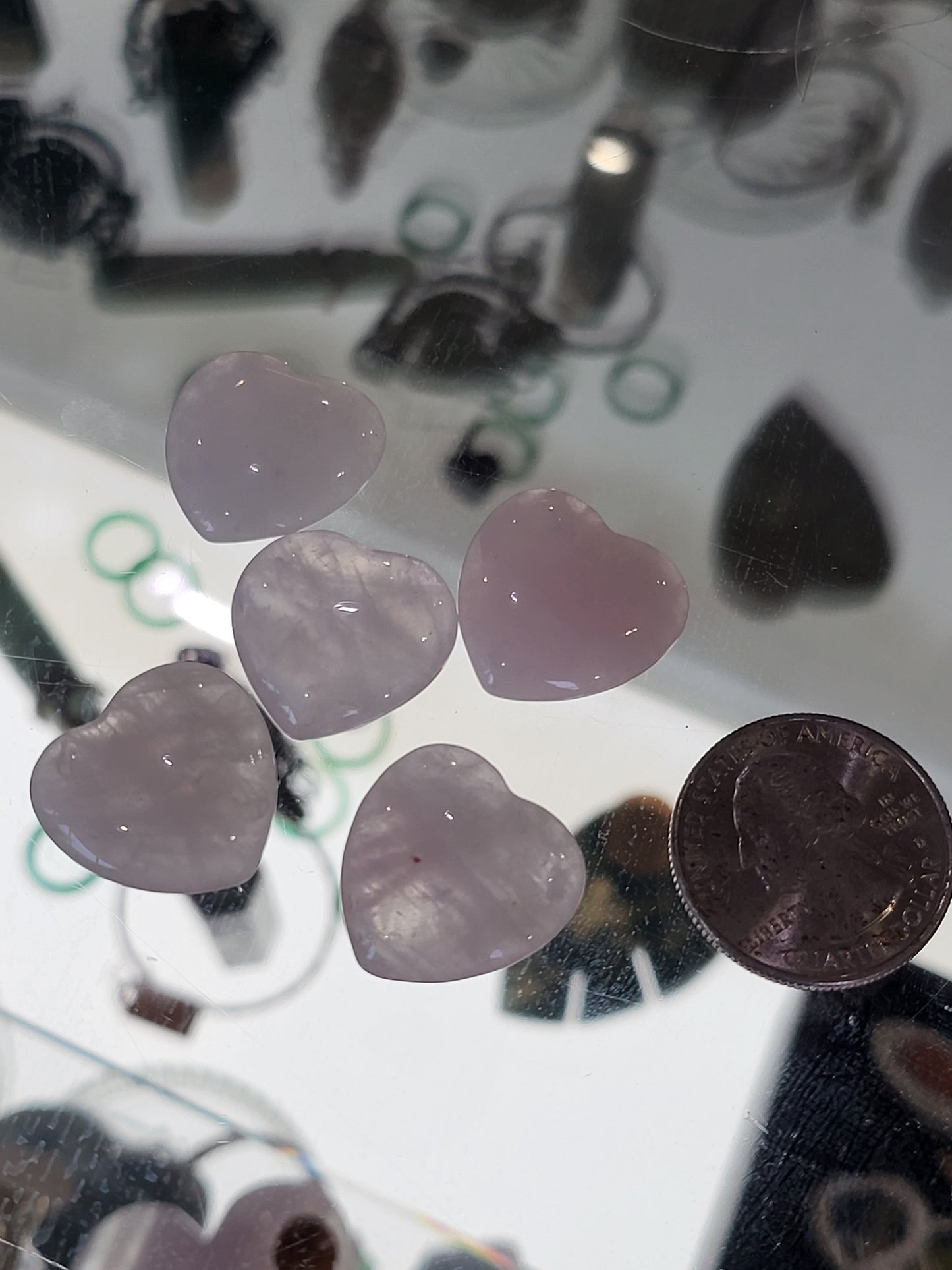 Rose Quartz Heart Worry Stone