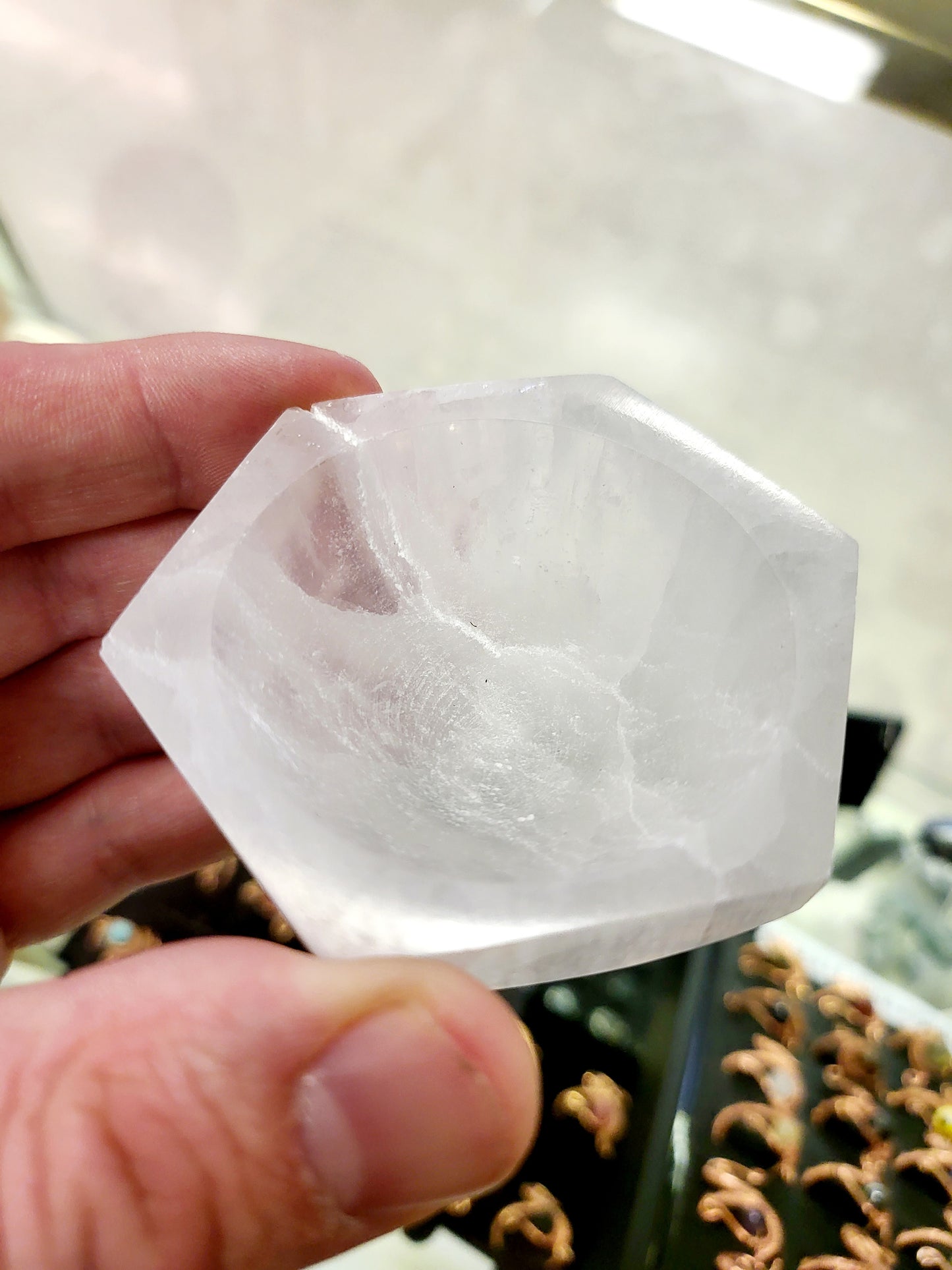 Selenite Octagon Bowl/Dish