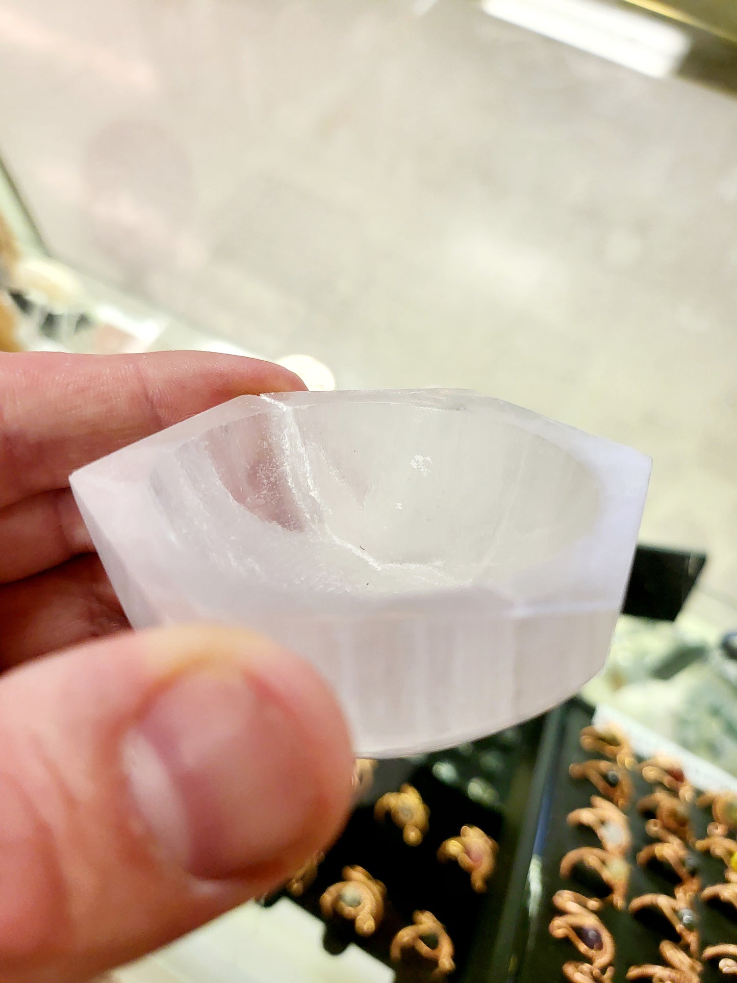 Selenite Octagon Bowl/Dish