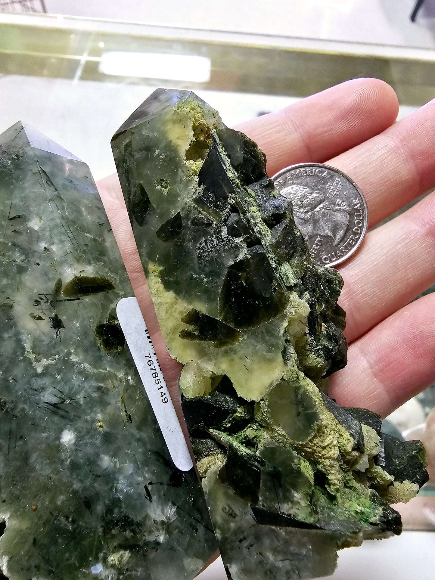 Prehnite Tower Half Polished