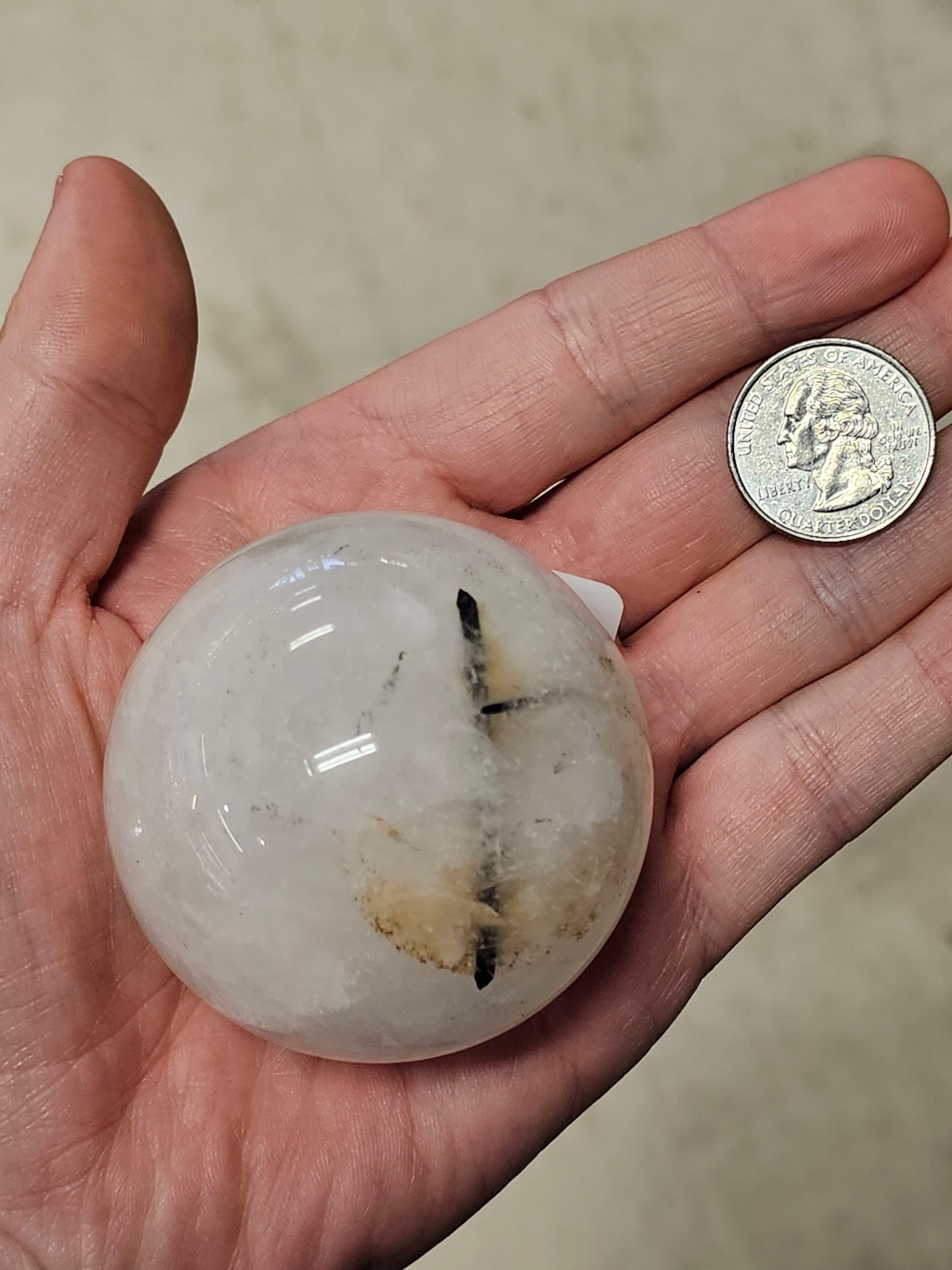 Black Tourmaline Quartz Sphere
