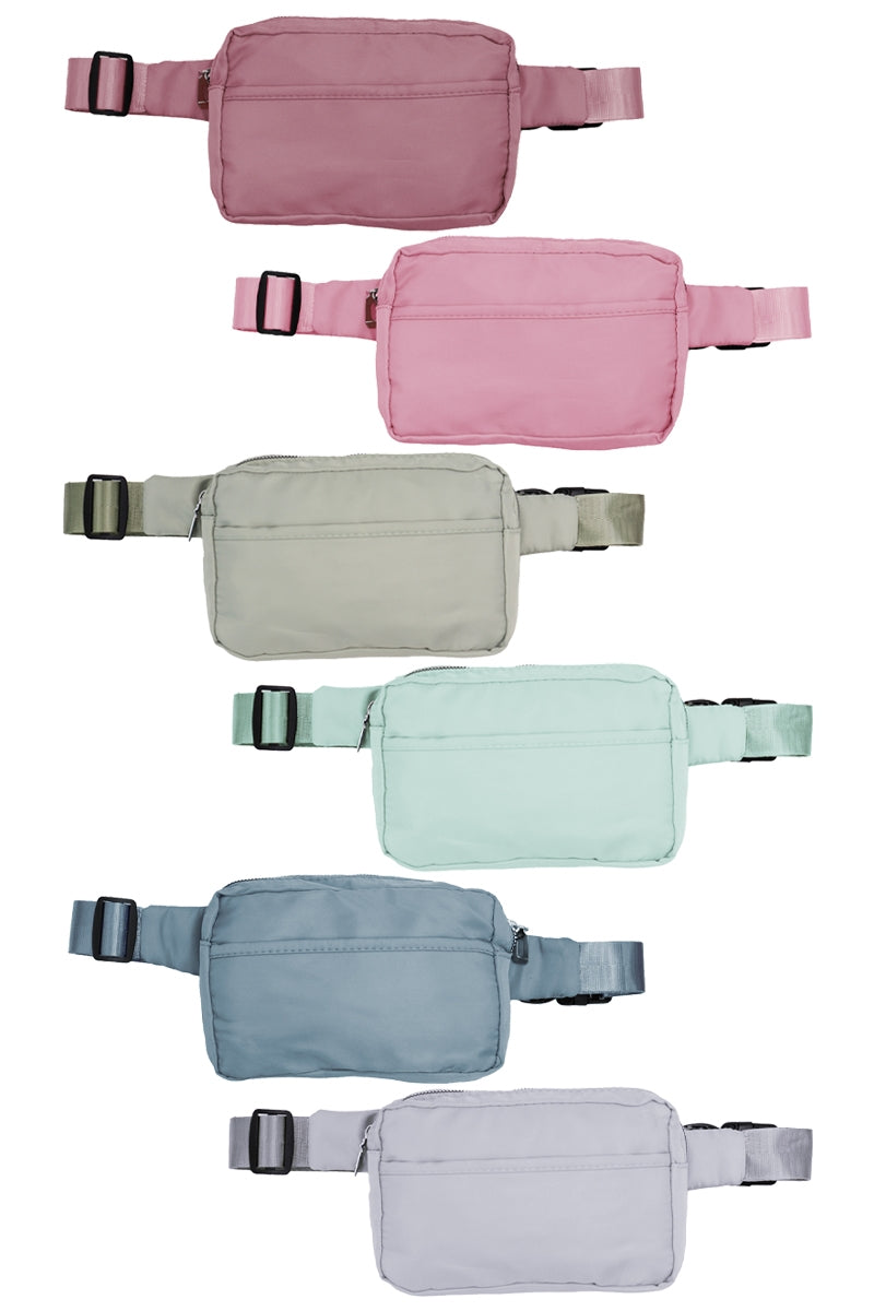 Minimal Matte Pastel Fanny Pack Cross Body Bag