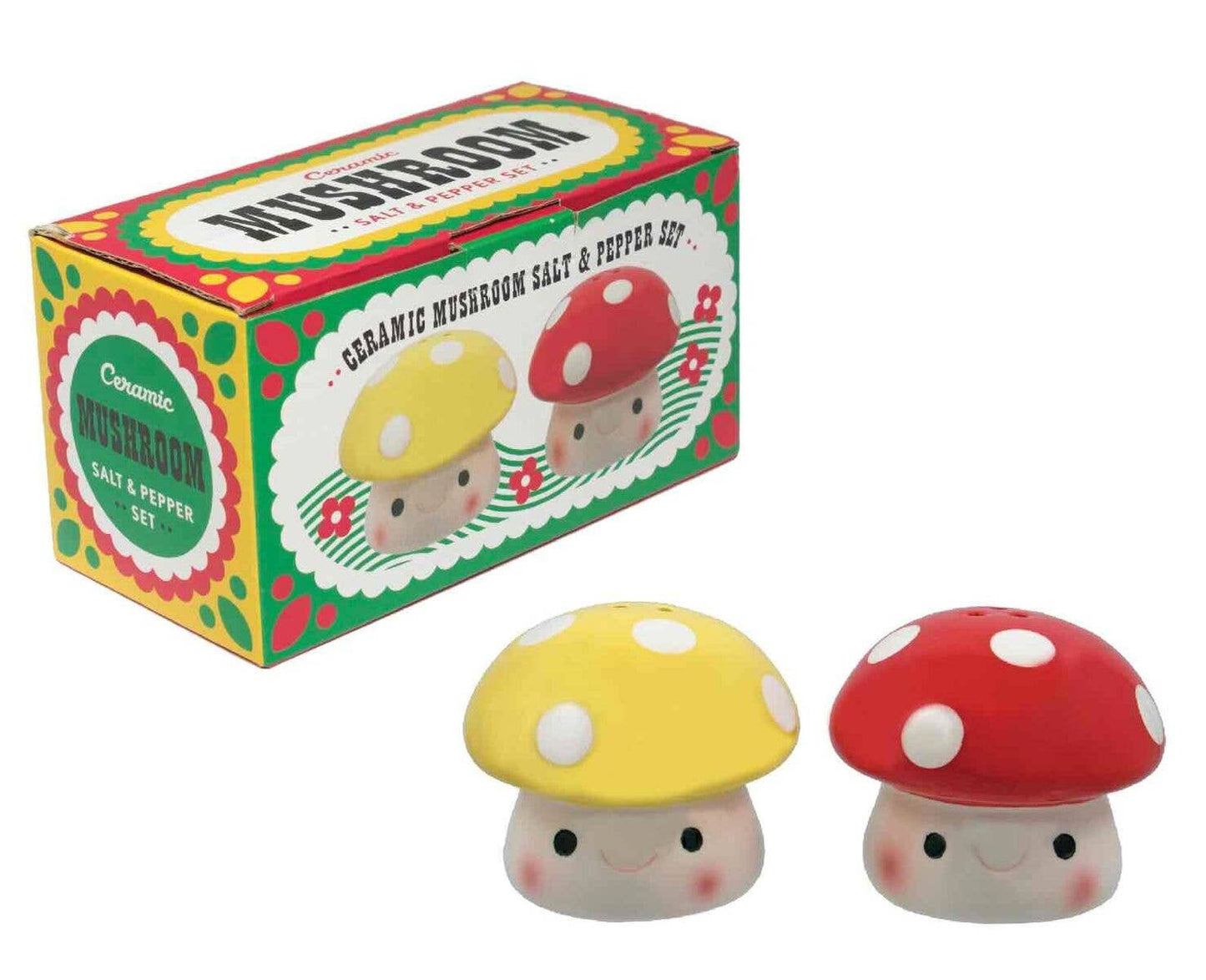 Mushroom Salt & Pepper Shaker Set - Ceramic