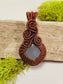 Labradorite and Copper Wire Wrapped Necklace Pendant