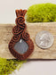 Labradorite and Copper Wire Wrapped Necklace Pendant