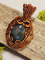 Labradorite and Copper Wire Wrapped Necklace Pendant