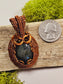 Labradorite and Copper Wire Wrapped Necklace Pendant