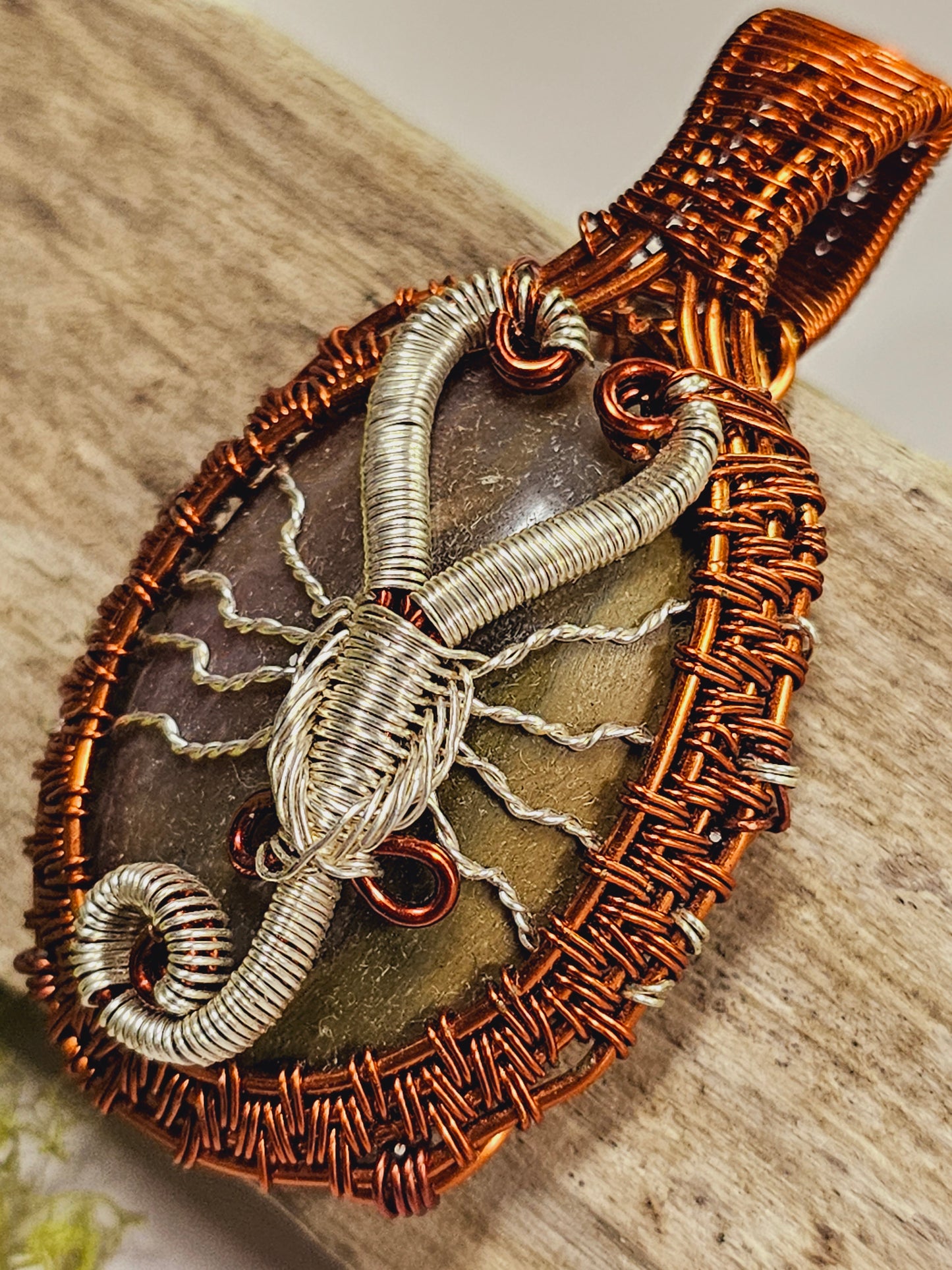 Scorpion Wire Wrapped Necklace Pendant