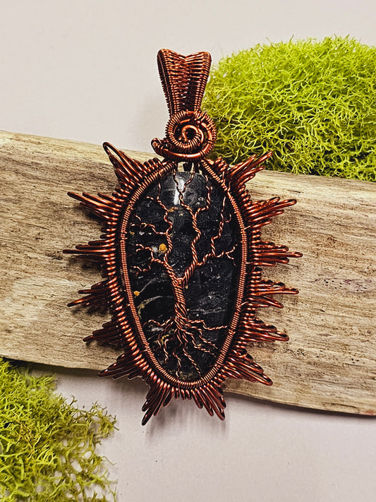 Tree of Life Wire Wrapped Necklace Pendant