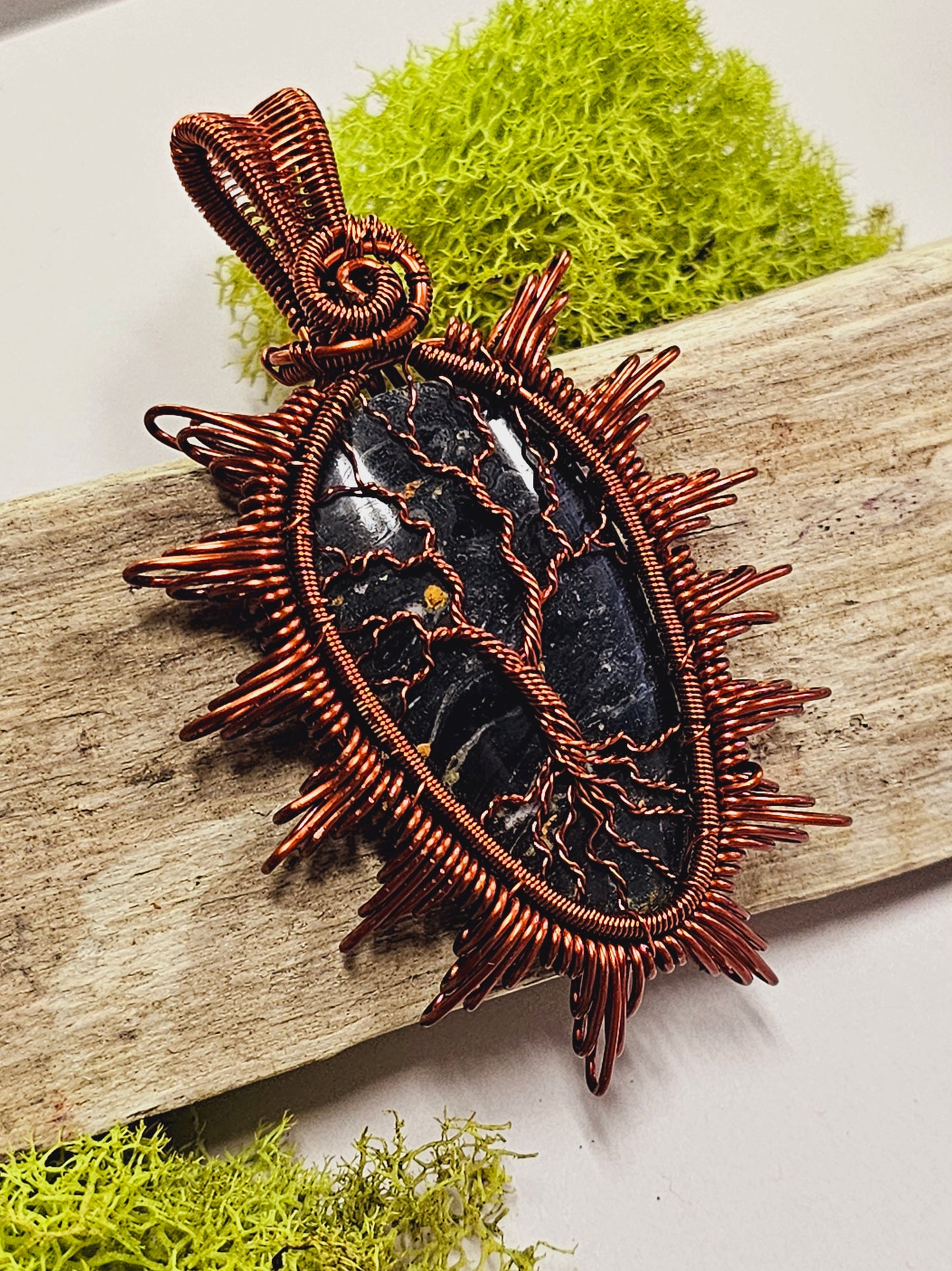 Tree of Life Wire Wrapped Necklace Pendant