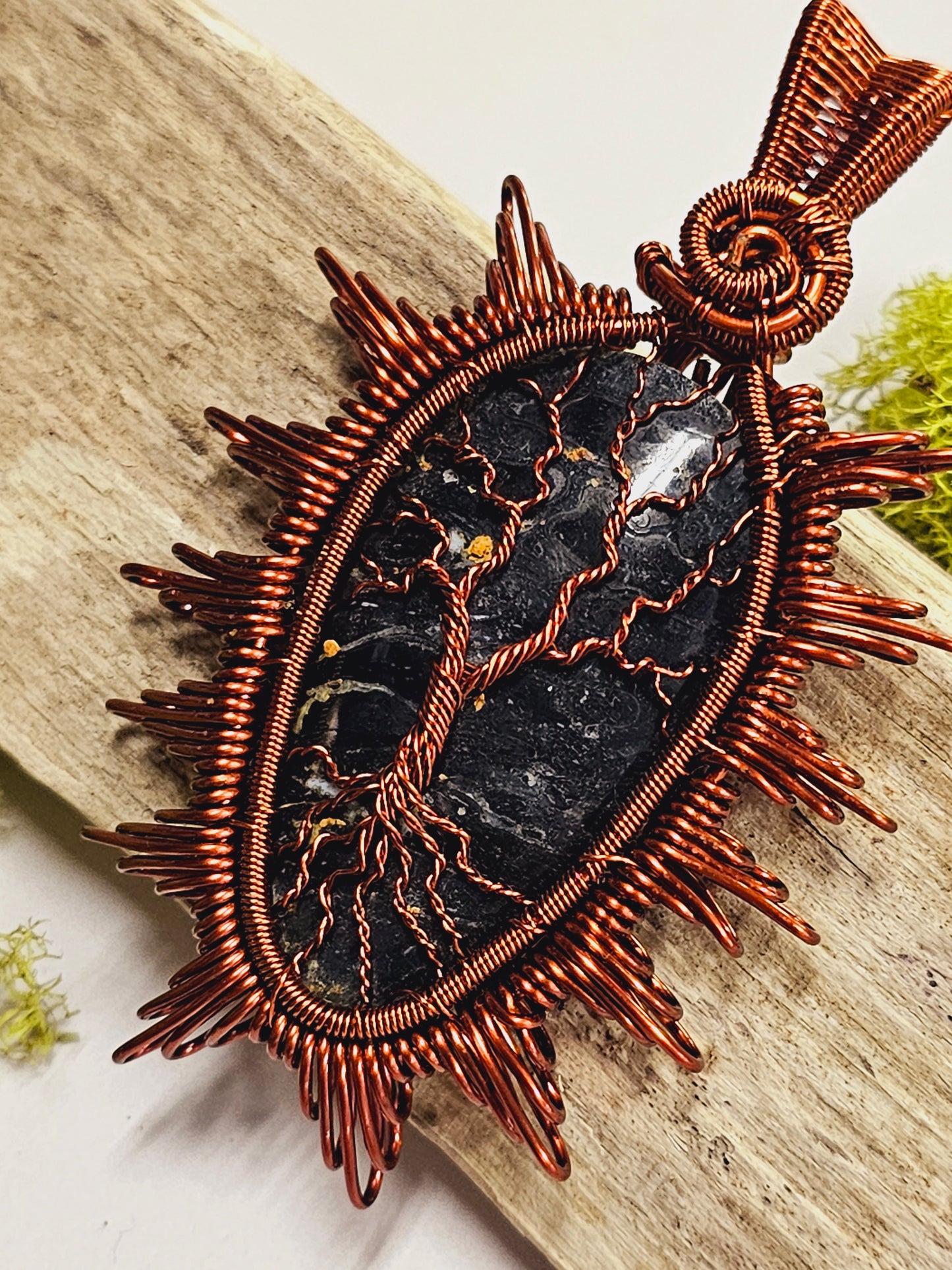 Tree of Life Wire Wrapped Necklace Pendant