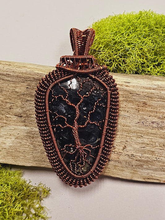 Tree of Life Wire Wrapped Necklace Pendant