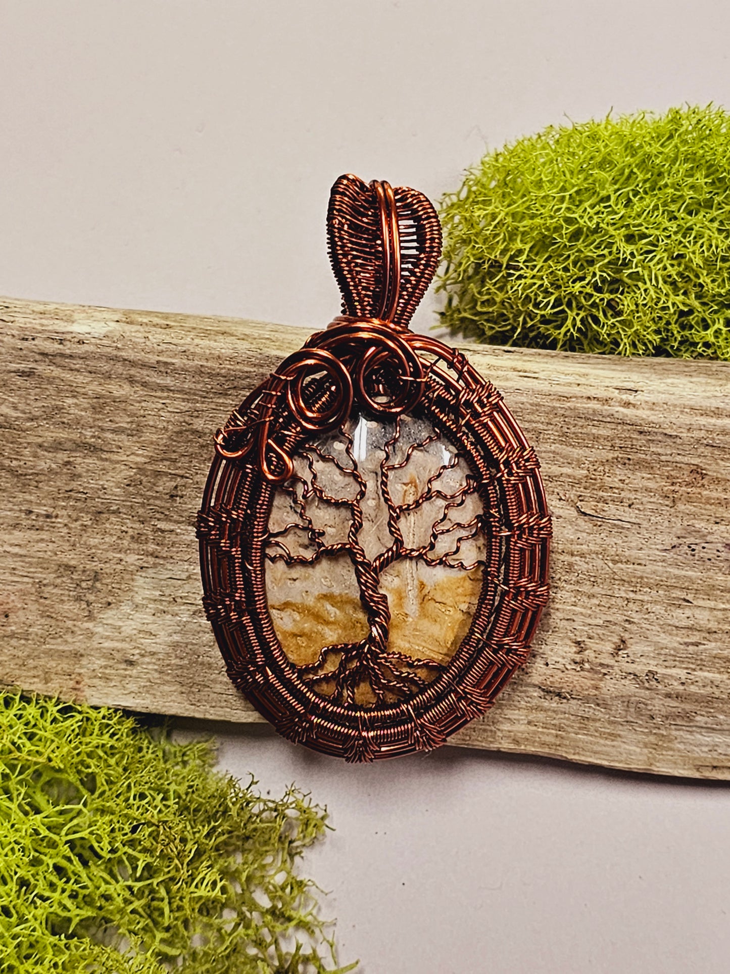 Tree of Life Wire Wrapped Necklace Pendant