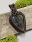 Labradorite and Oxidized Wire Wrapped Necklace Pendant