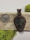 Labradorite and Oxidized Wire Wrapped Necklace Pendant