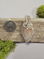 Rose Quartz and Silver Wire Wrapped Necklace Pendant