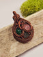 Multi-Crystal Copper Wire Wrapped Necklace Pendant