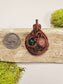 Multi-Crystal Copper Wire Wrapped Necklace Pendant