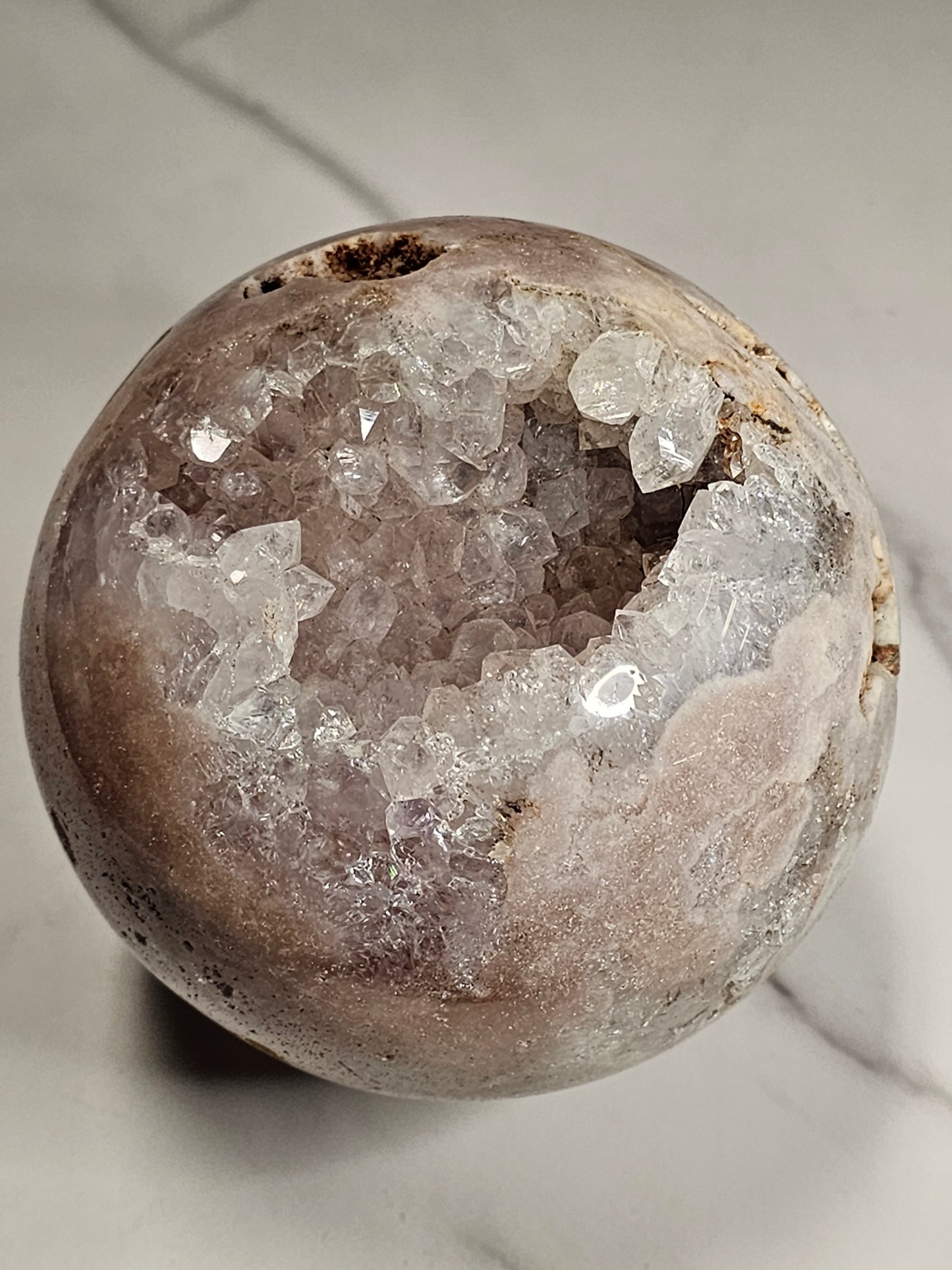 Pink Amethyst Druzy Sphere