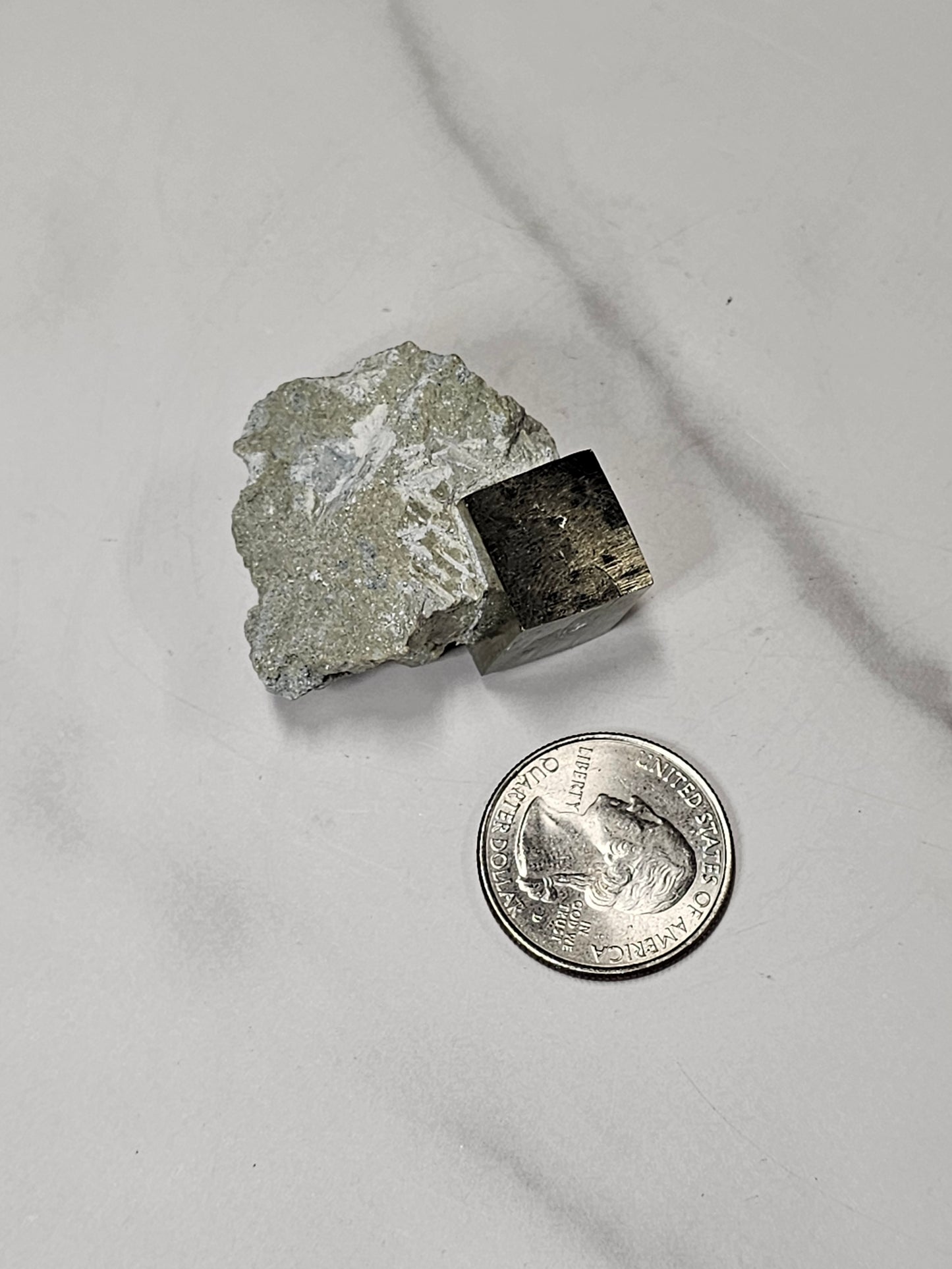 Cubic Pyrite in Matrix