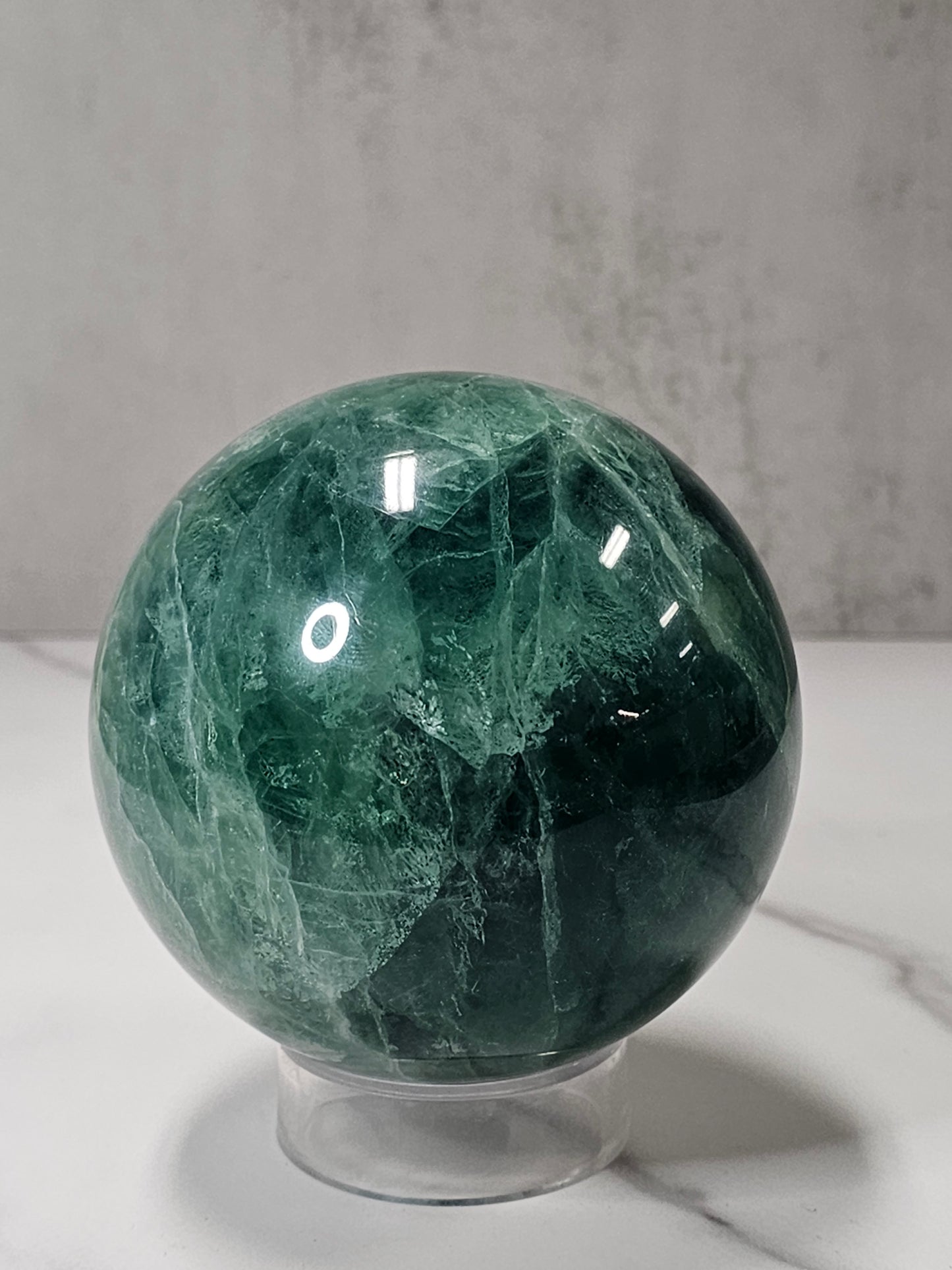 Green Fluorite Sphere