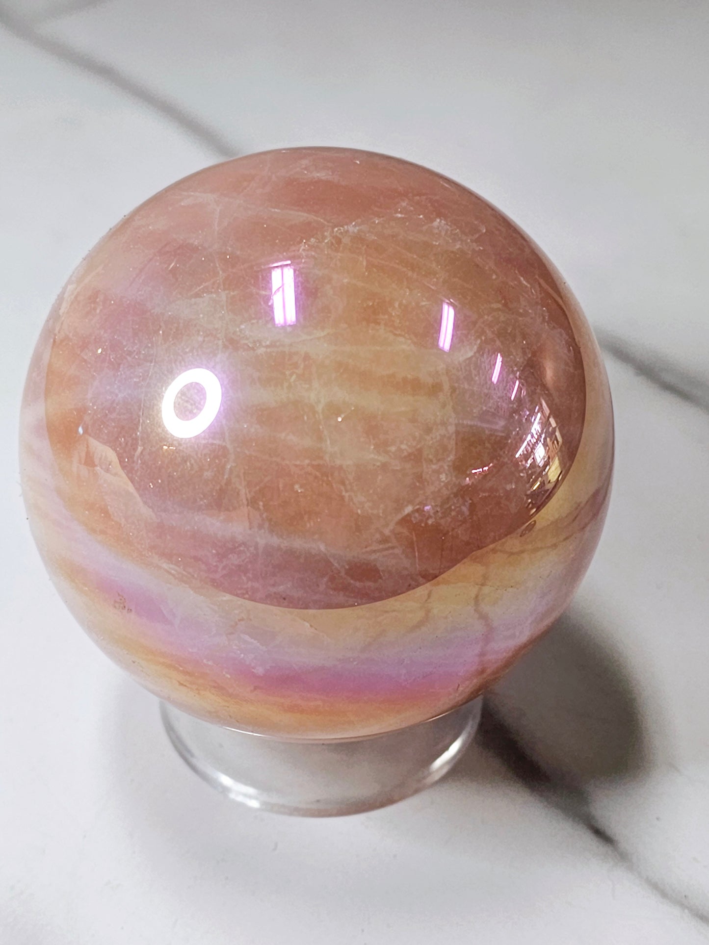 Aura Rose Quartz Sphere