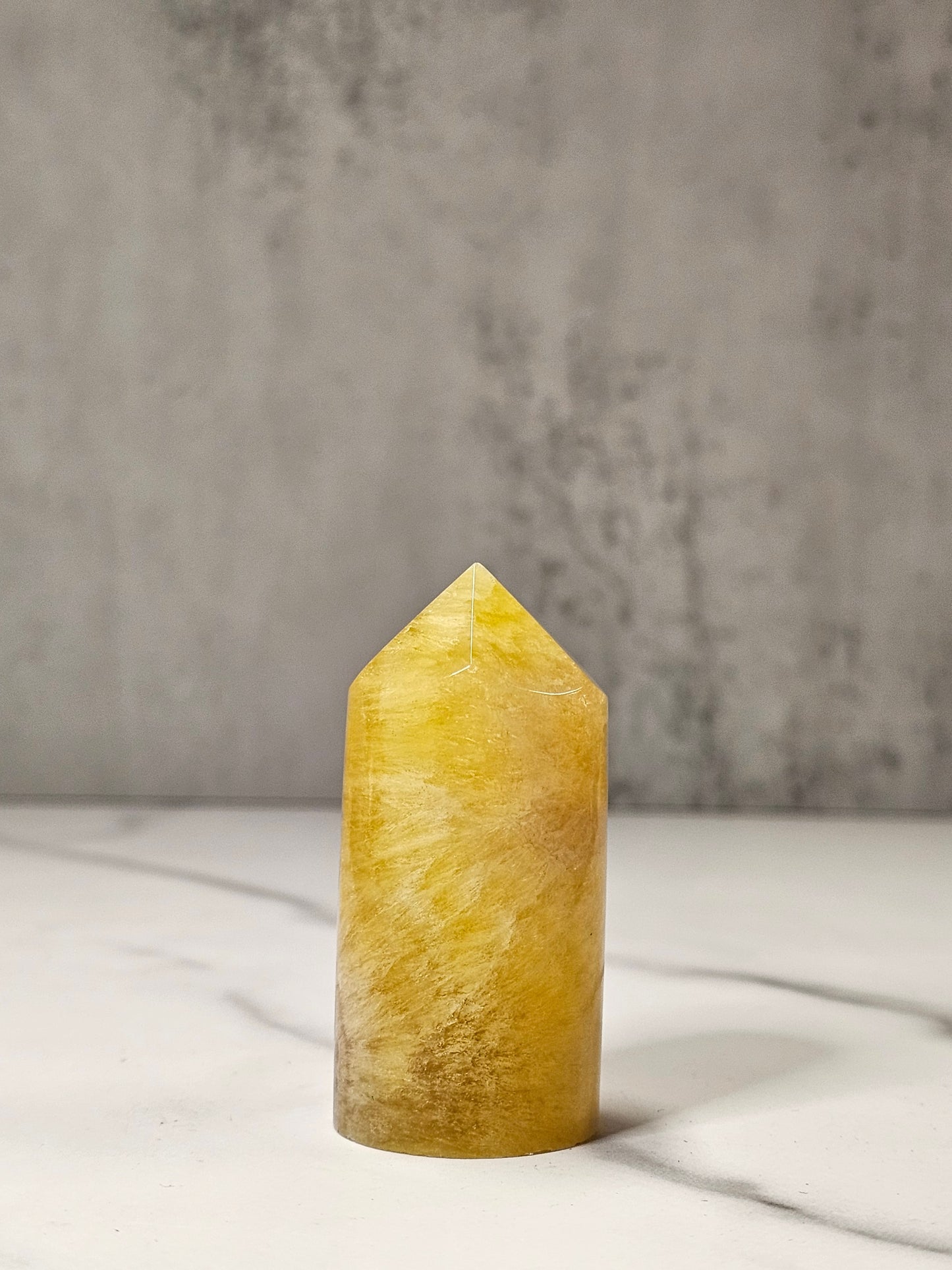 Yellow Fluorite Cylinder Tower