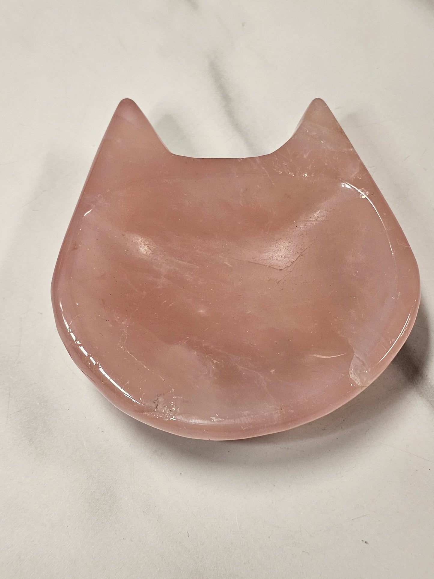 Rose Quartz Cat Bowl