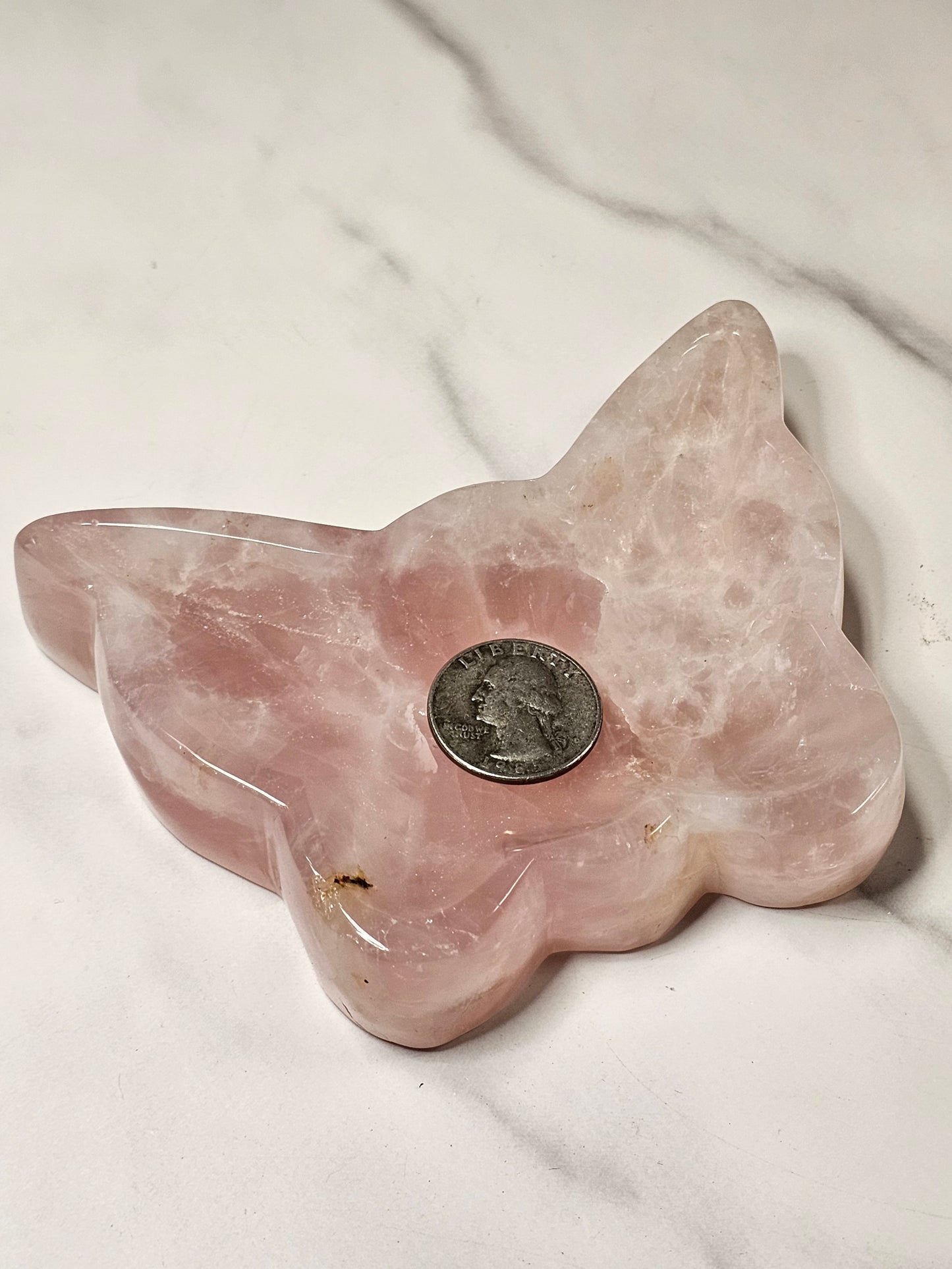 Rose Quartz Butterfly Bowl