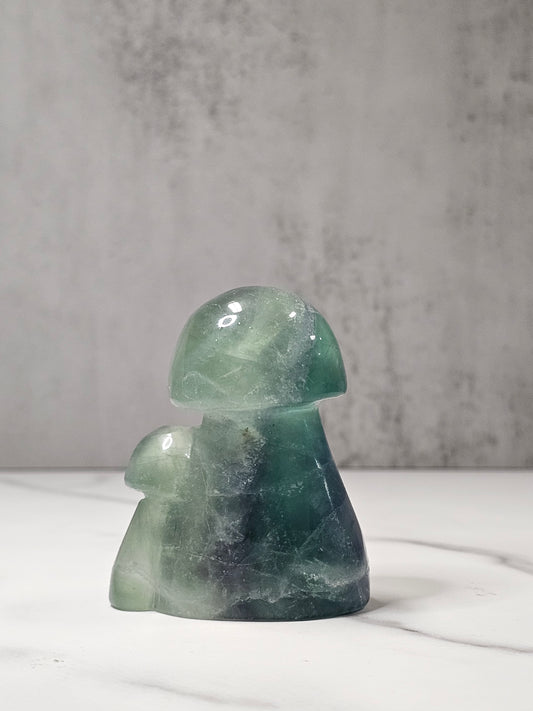 Fluorite Mushroom Carving