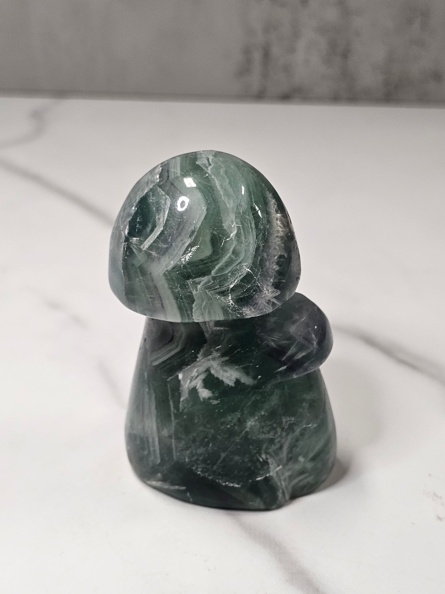 Fluorite Mushroom Carving