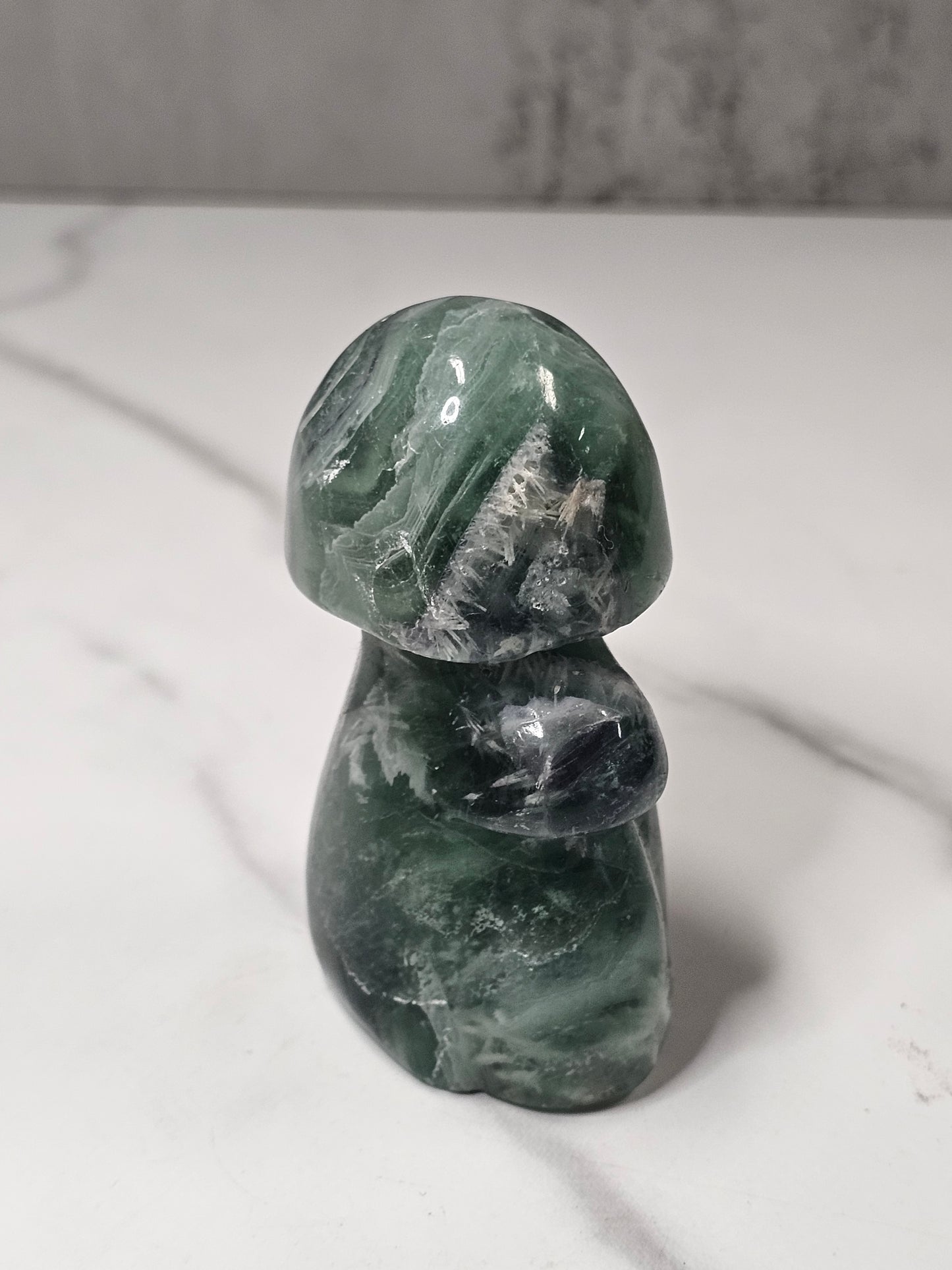 Fluorite Mushroom Carving