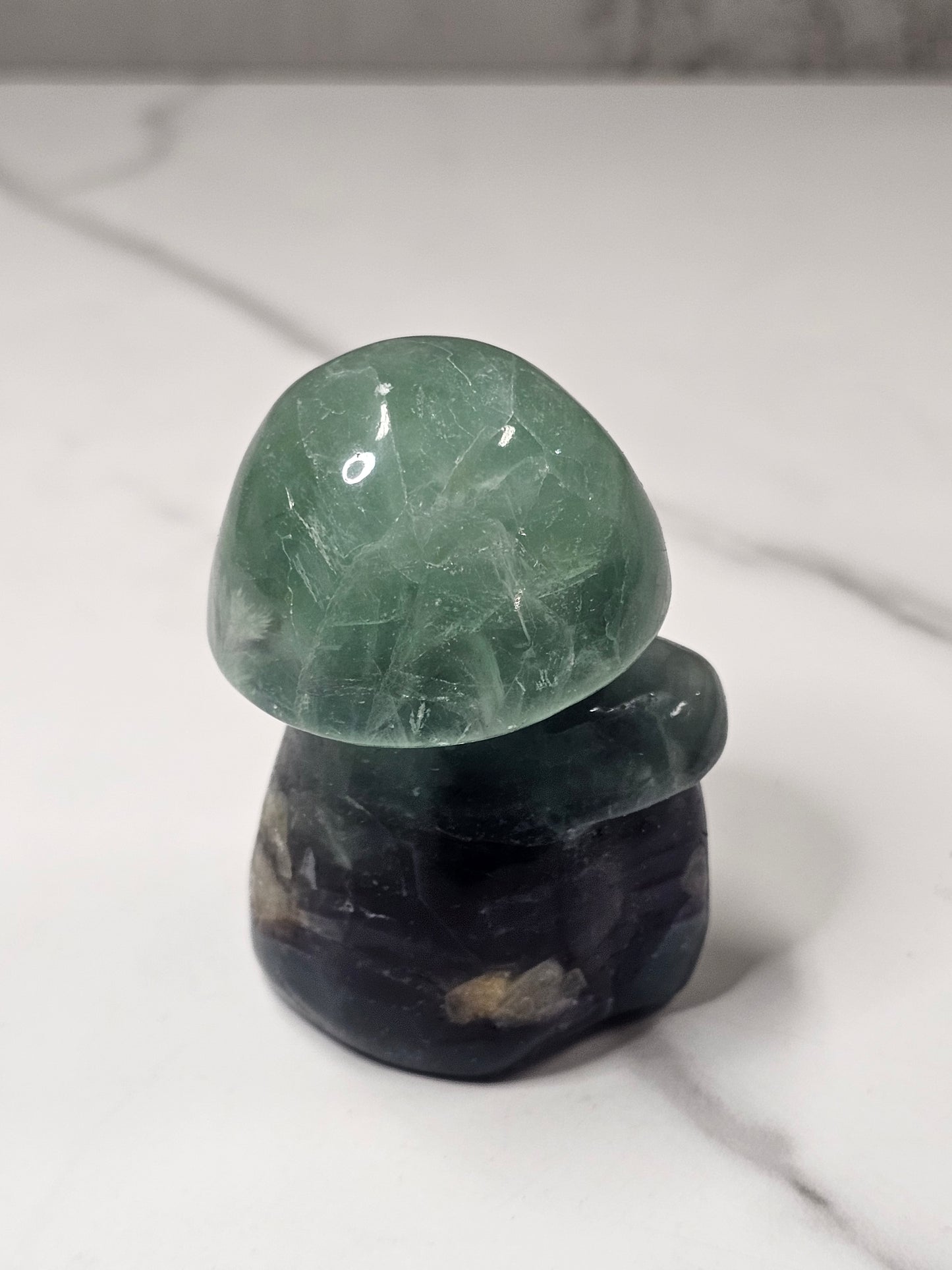 Fluorite Mushroom Carving