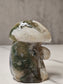 Moss Agate Mushroom Carving