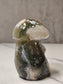 Moss Agate Mushroom Carving