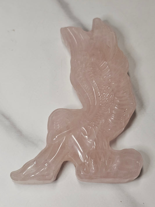 Rose Quartz Fairy Carving