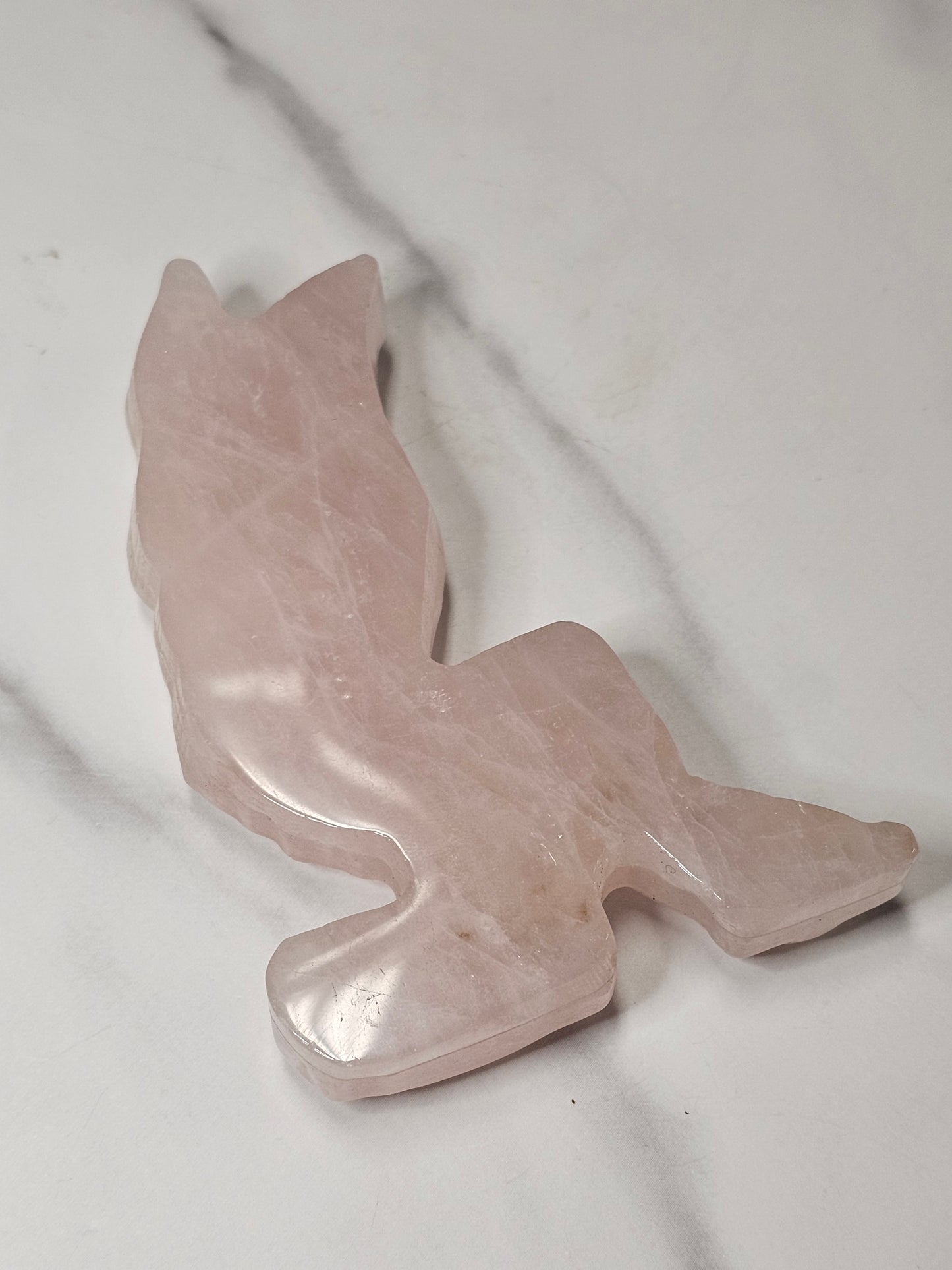 Rose Quartz Fairy Carving