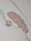 Rose Quartz Snake Carving