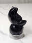 Obsidian Frog Carving
