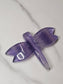 Purple Fluorite Dragonfly Carving