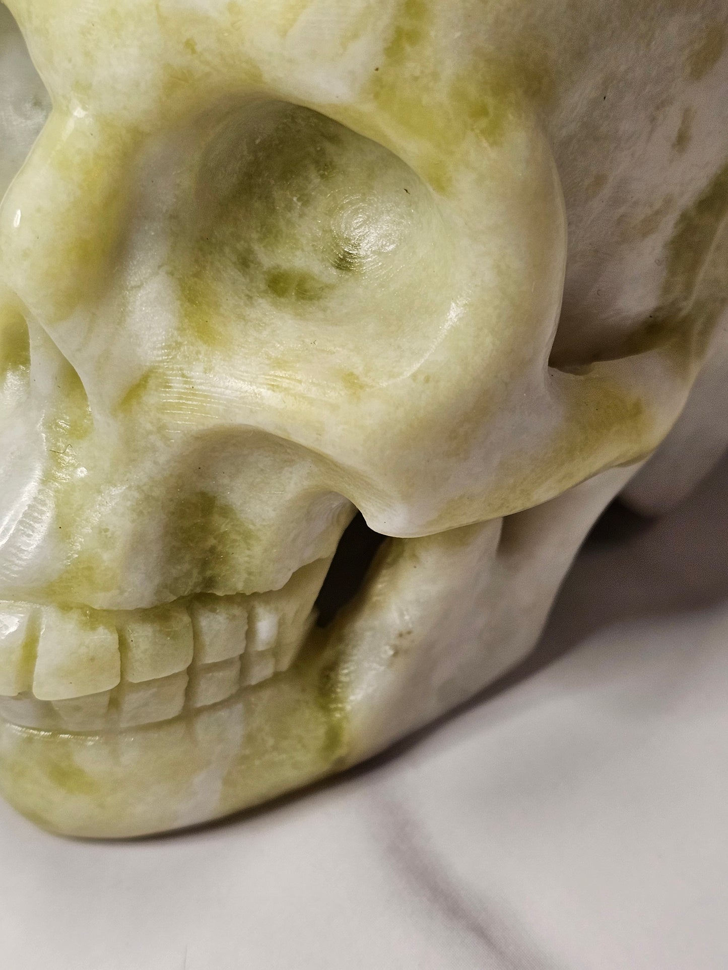 White Jade Skull Carving