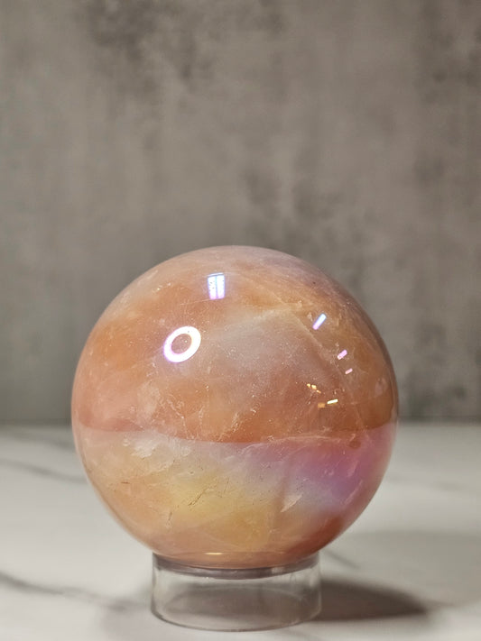 Aura Rose Quartz Sphere