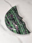 Ruby Zoisite Moon with Face Carving