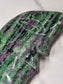 Ruby Zoisite Moon with Face Carving