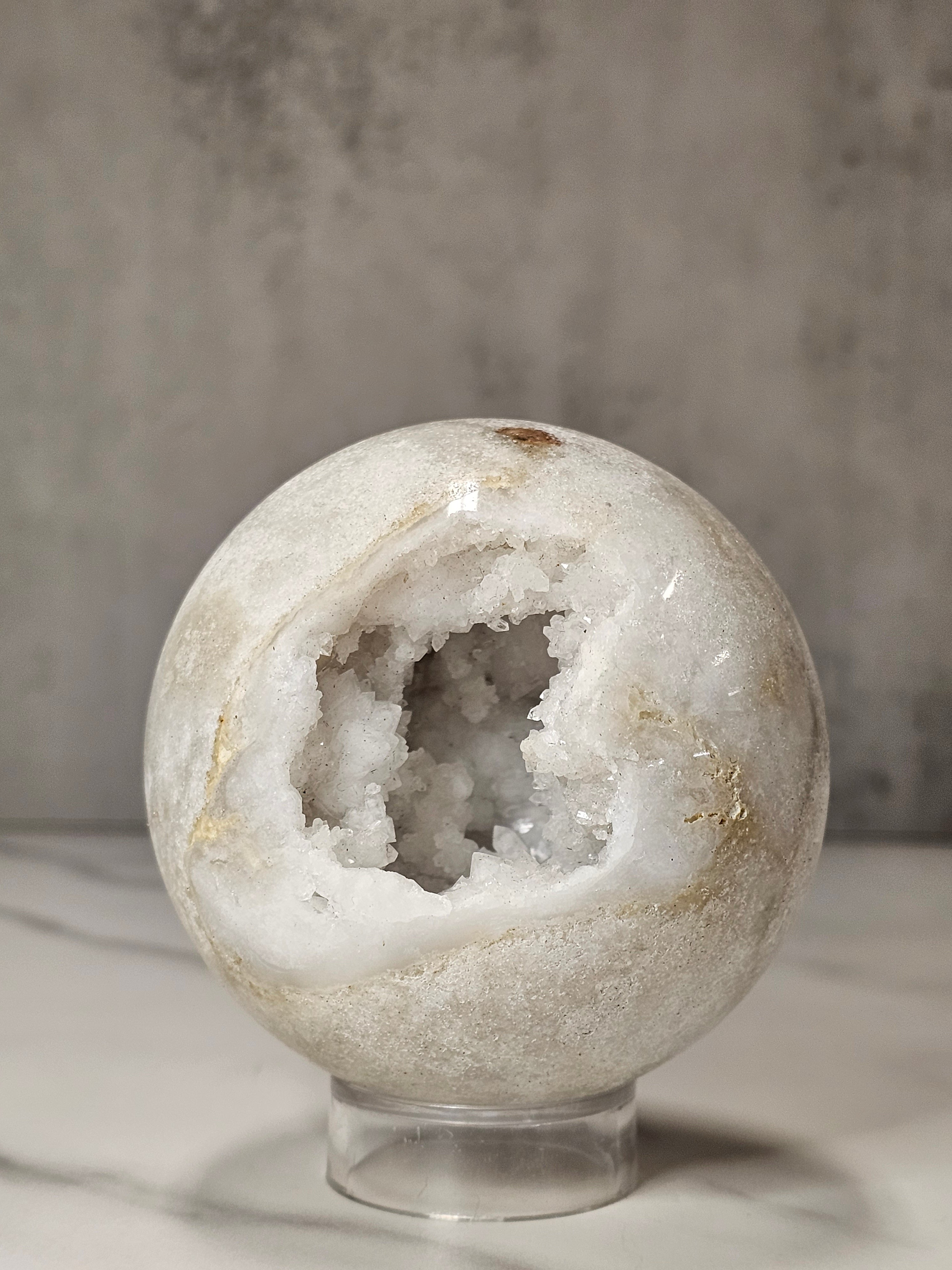 Moroccan Quartz Geode Sphere – Quartz Botanicals