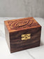 Wooden Carved Sectioned Box - Eye and Floral Design