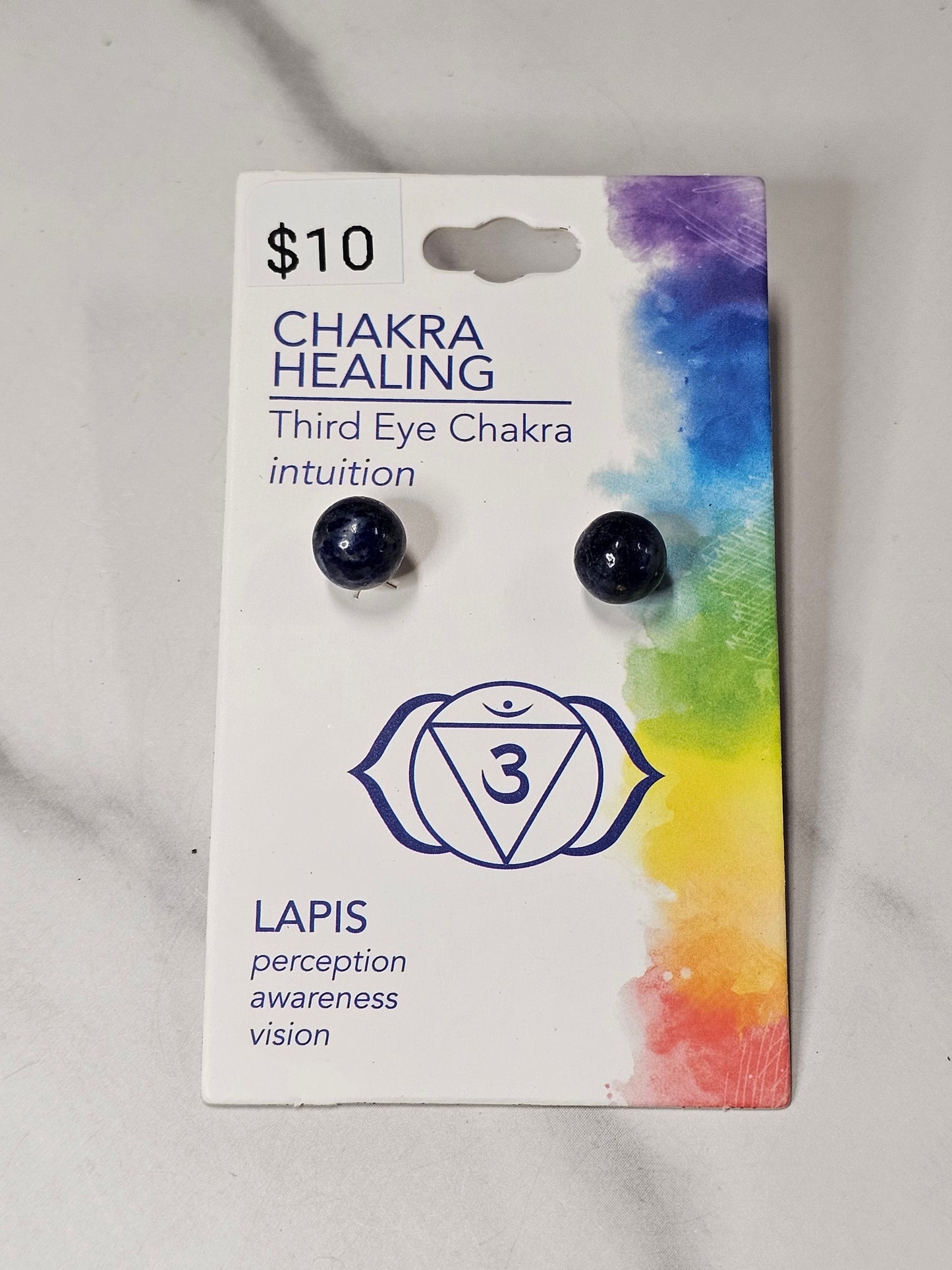Lapis Lazuli 8mm Stud Earrings