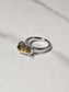 Rough Smokey Quartz Silver Plated Ring Size 4