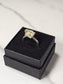 Rough Smokey Quartz Silver Plated Ring Size 7